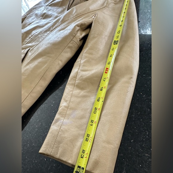 SERGIO VADDUCCI Leather Jacket Coat ZIP BELTED Removable Lining TAN Woman’s L - Picture 9 of 12